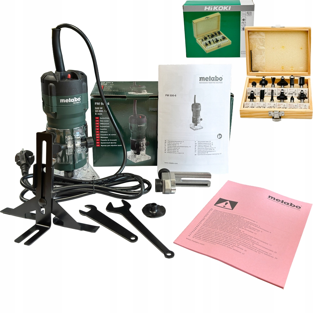 Metabo Frezarka do krawędzi górnowrzecionowa 500W Frezy 6MM 601741000