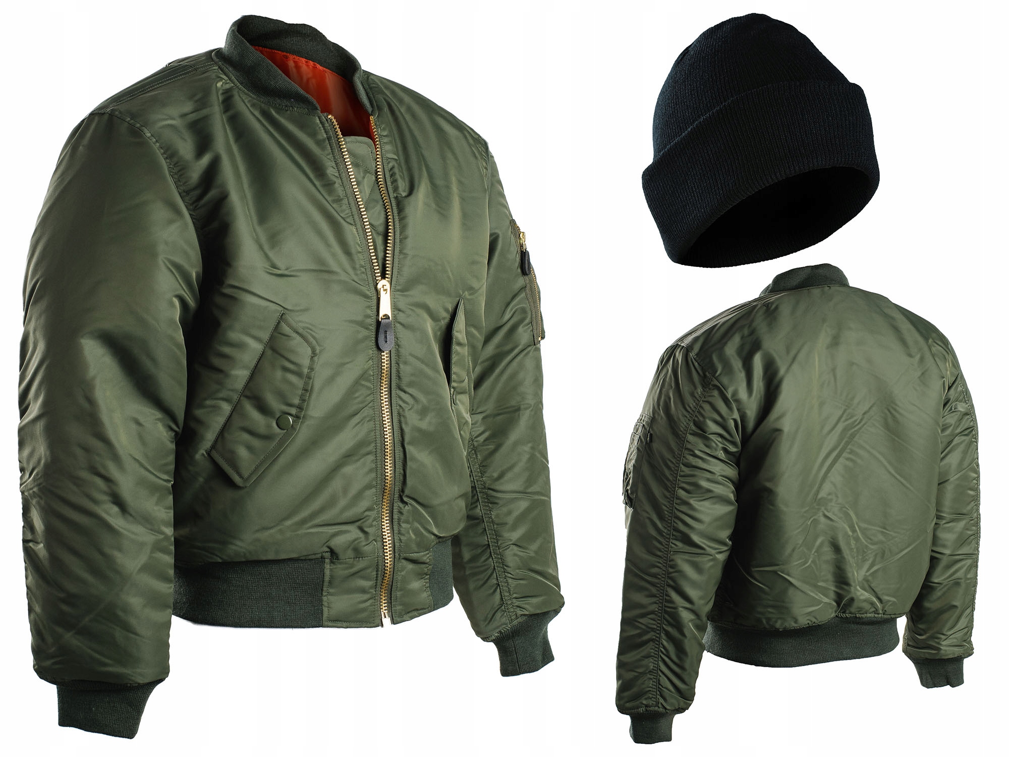 Bunda Bomber Vojenská Mil-Tec MA1 Basic Us Army Flyers Flek Zelená 5XL