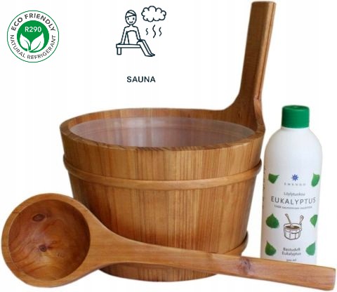 Wiaderko do polewania Sauna Łyżka +Aromat Ceber