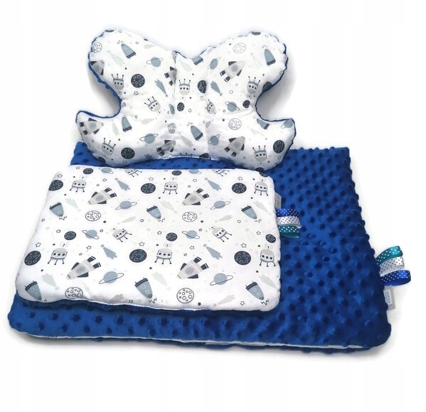 Kocyk do wózka 3 el. dwustronny zestaw do wózka DE-BORENO