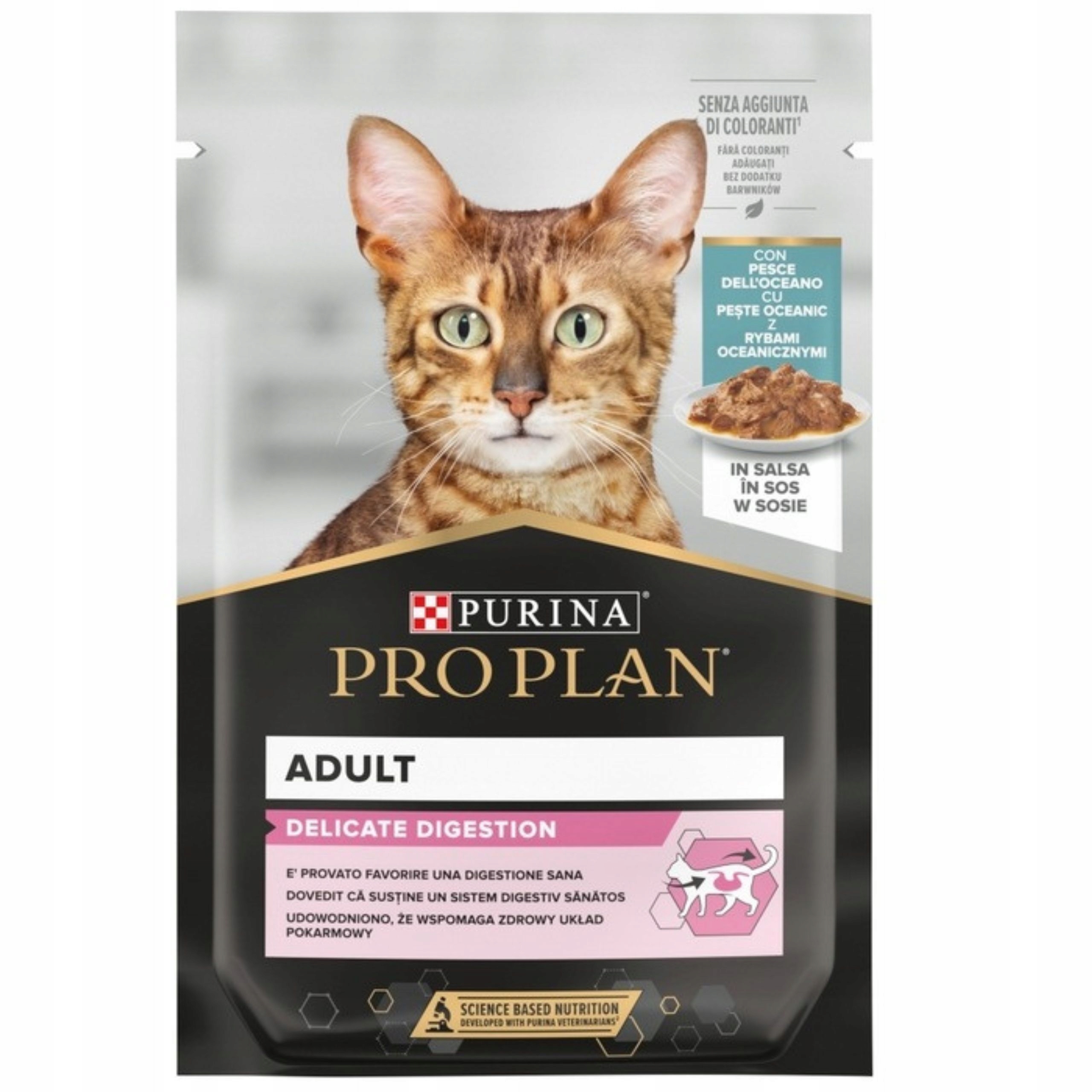 Levně Krmivo Mokré Pro Kočky Pro Plan Delicate S Rybami 26x85 g Zdravá Střeva Koček