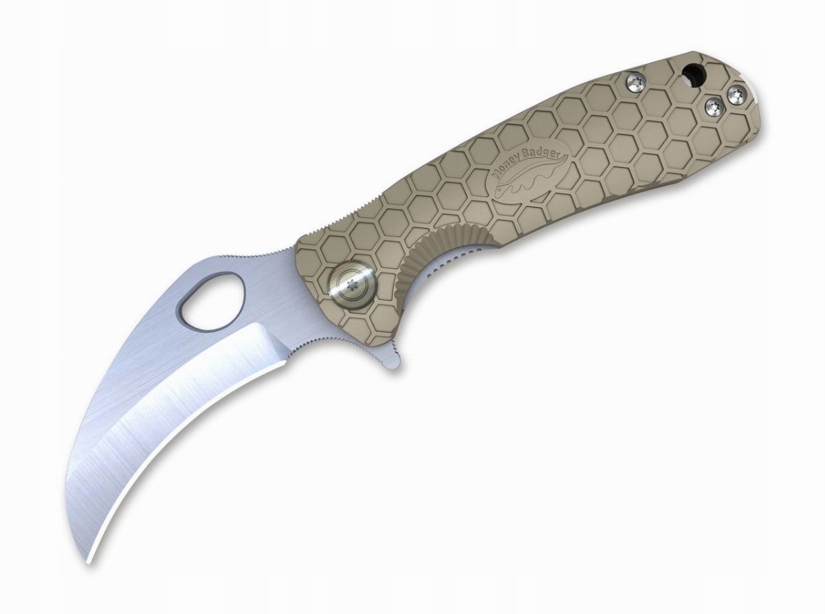 Nůž Honey Badger Claw D2 Medium Tan Plain