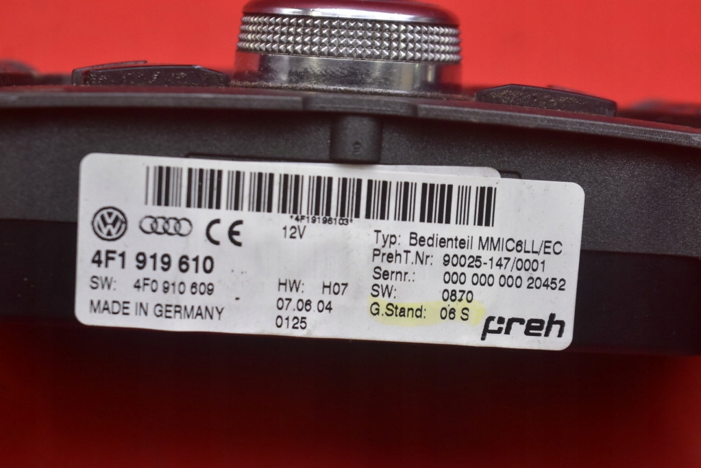 control panel radio MMI 4F1919610 AUDI A6 C6 04-08
