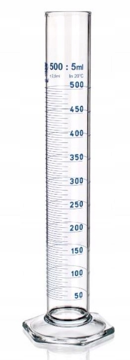 

Menzurka cylinder miarowy 500ml /0.5L Cały Szklany