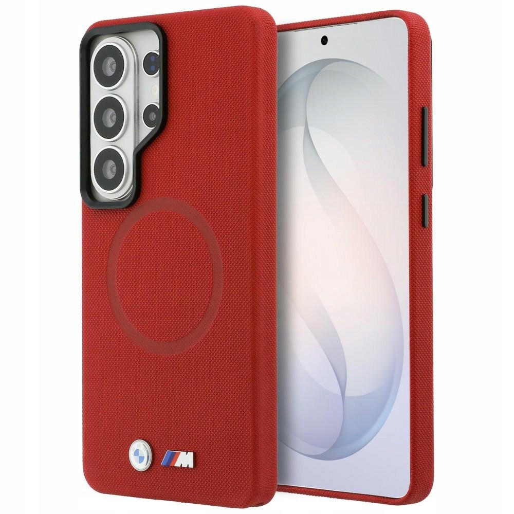 Pouzdro Bmw M Metal Logo MagSafe pro Samsung Galaxy S26 Ultra, červené