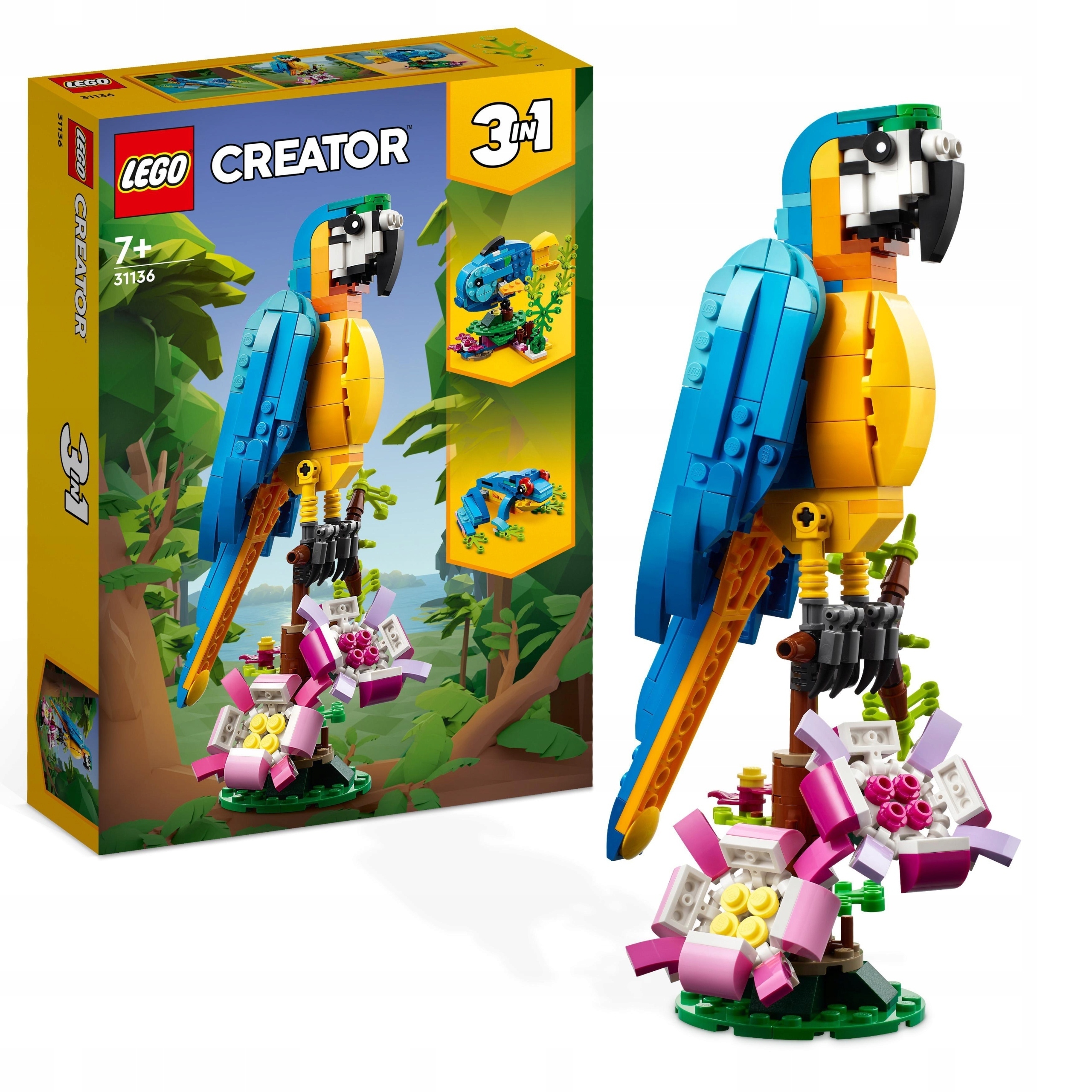 OUTLET LEGO Creator 3 w 1 31136 Egzotyczna papuga OUTLET ZDJĘCIA