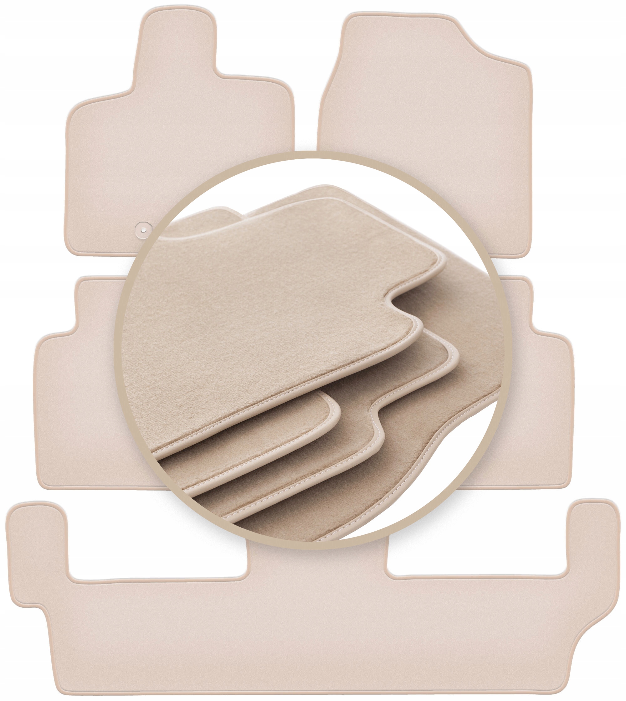 Velúrové koberčeky 10 mm Premium pre: Dodge Caravan IV 7 osôb 2008-2016