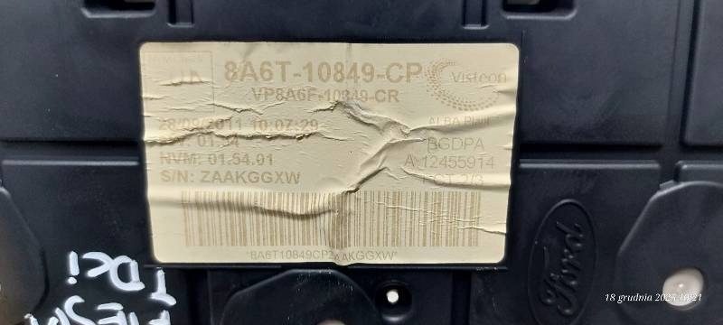budíky FIESTA TDCI 8A6T10849C