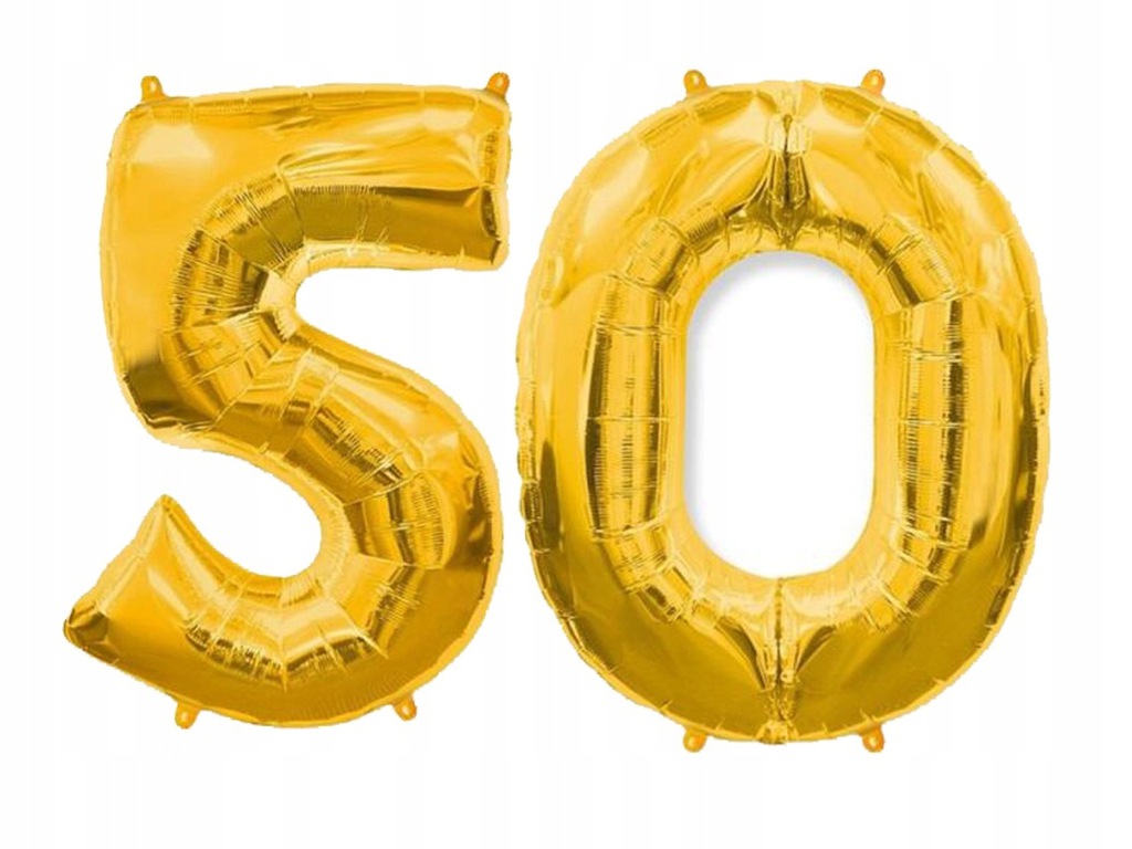 

Złote Balony Foliowe Cyfry 50 urodziny 80CM