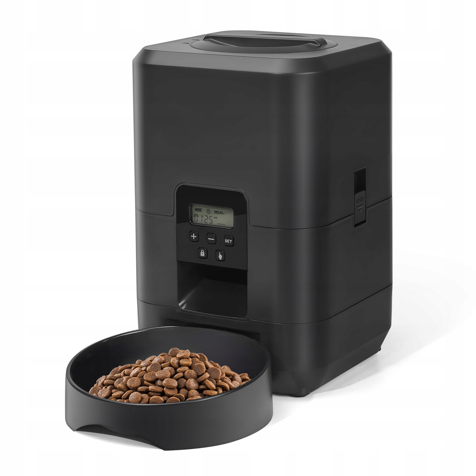 Automatický dávkovač krmiva pro domácí mazlíčky 3L s tlačítkovým ovládáním pro suché krmivo