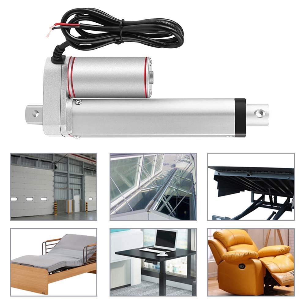 Výkonný Elektrický Lineární Pohon 12V 1000N 100 MM Vodotěsný Do Auta