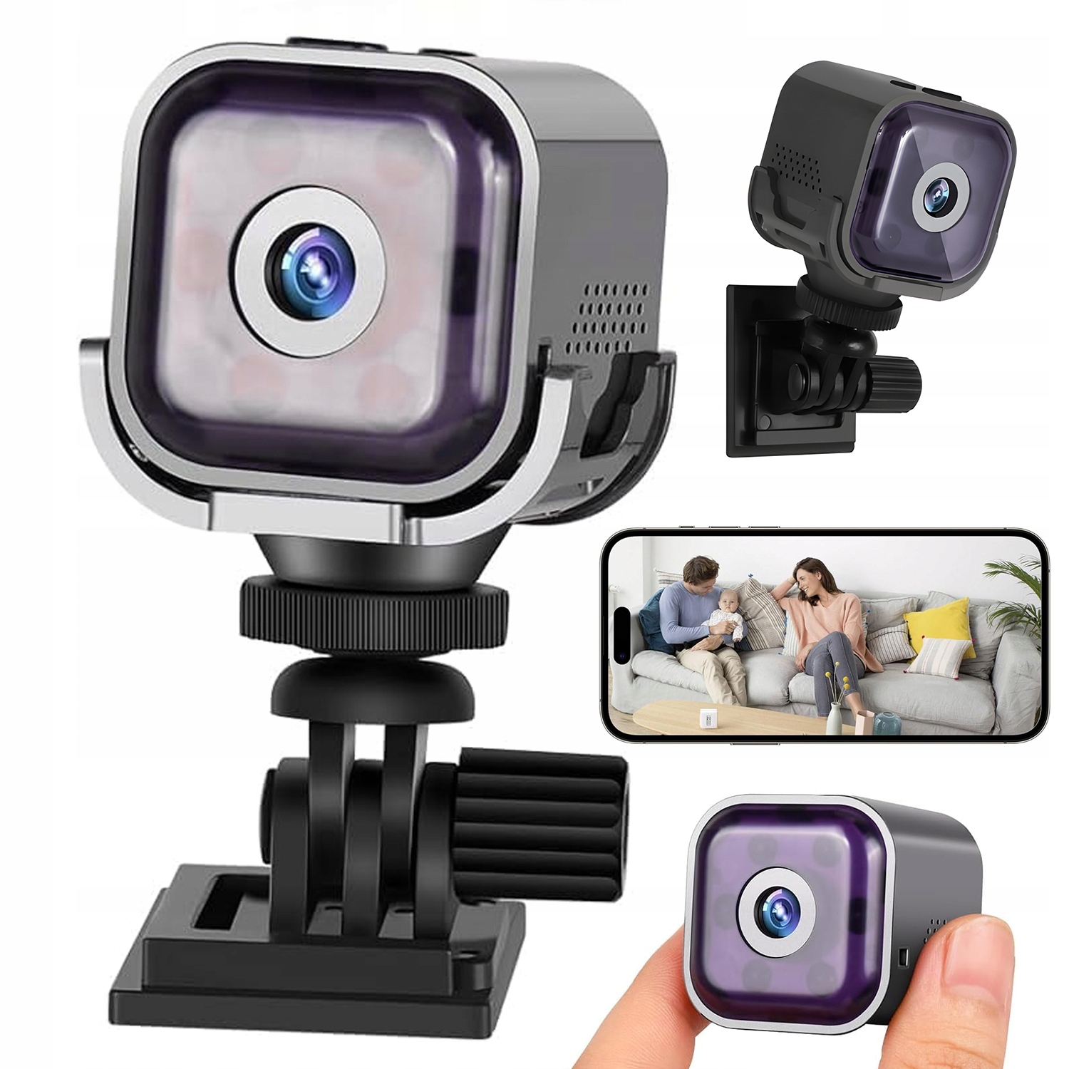 Mini Špionážní Kamera Skrytá Detekce Full Hd Wifi Pohyb Malá Kamera 1080