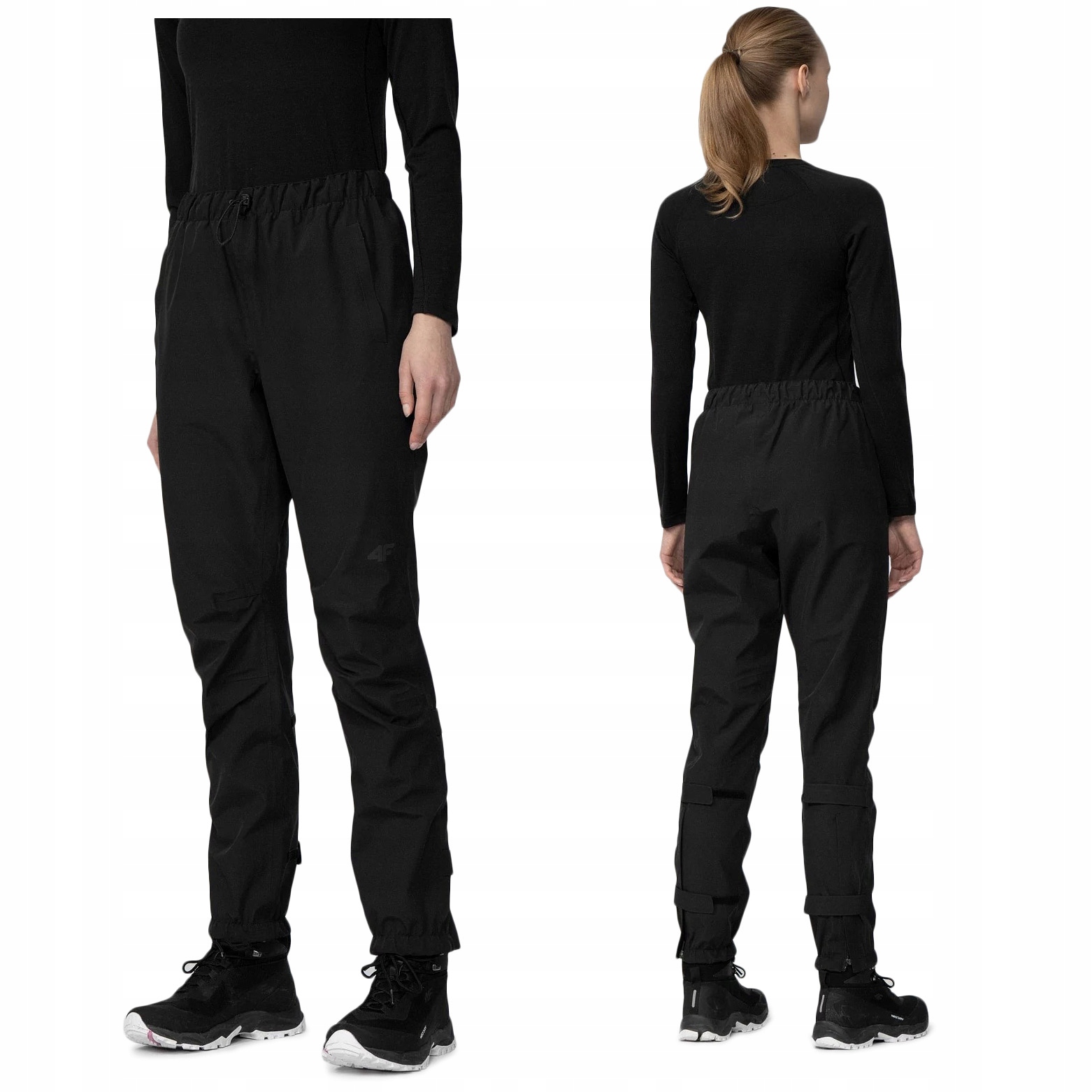 4F Spodnie trekkingowe funkcyjne głęboka czerń SPDTR064 R. M