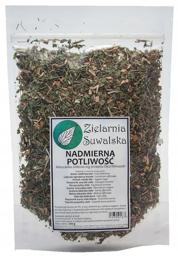 

Zioła Nadmierna potliwość 200g Zielarnia Suwalska