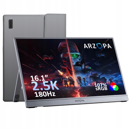 Herný monitor Arzopa Z3FC 16,1" 2,5K Qhd sivý