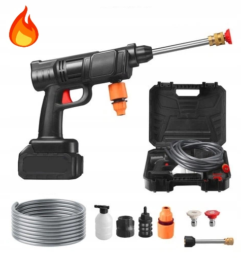 Bezdrátová Tlaková Myčka 650 W Pro Čištění Automobilů A Zahrady