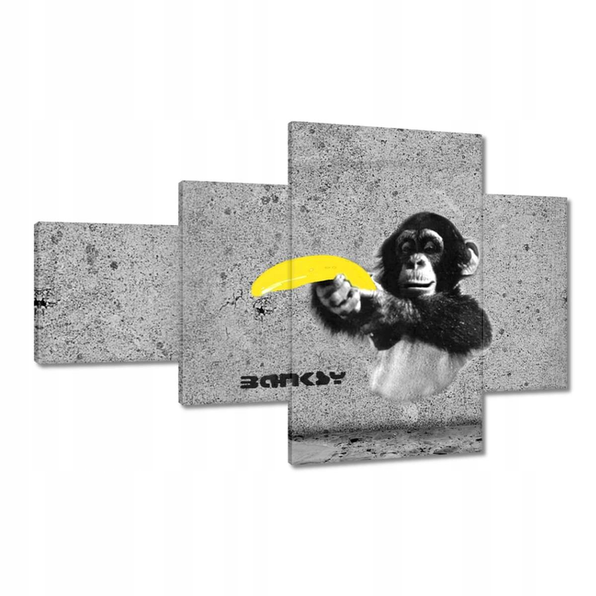 Obrazy 130x80 Banksy Banán Opice