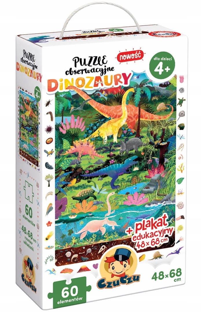 

Puzzle Obserwacyjne Dinozaury Czuczu 60 Elem. 4+