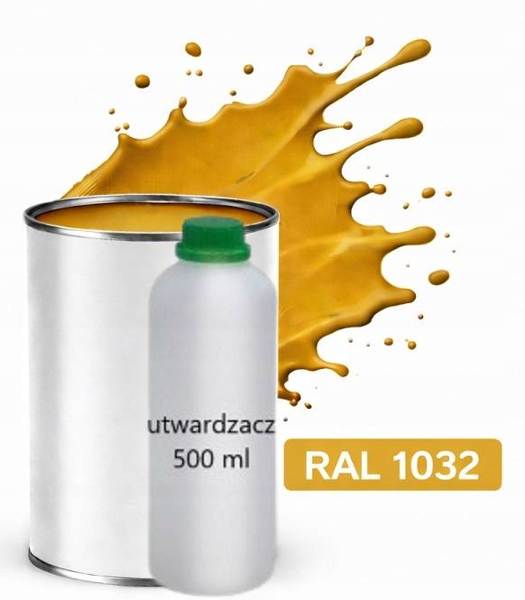 Ral 1032 Polyuretan Akryl 2:1 1 L Tupý Matný Lak Tužidlo Normal 0,5 L