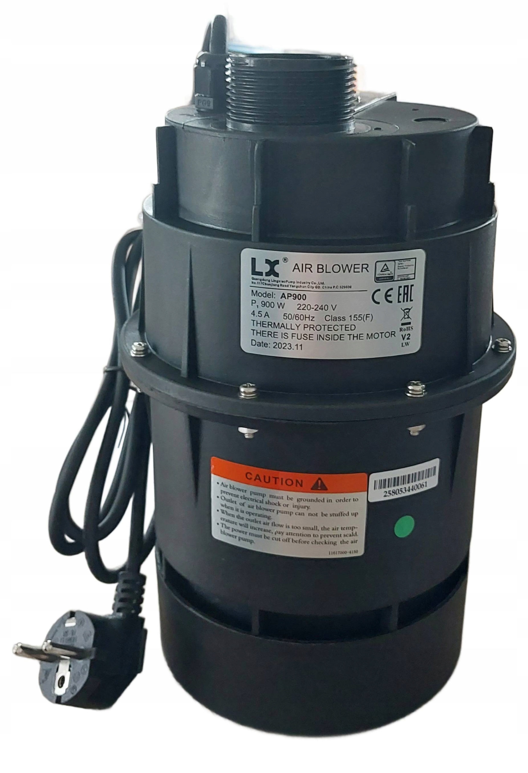Dmuchawa powietrza blower na przycisk 900W/220V Basen Balia Spa Masaż