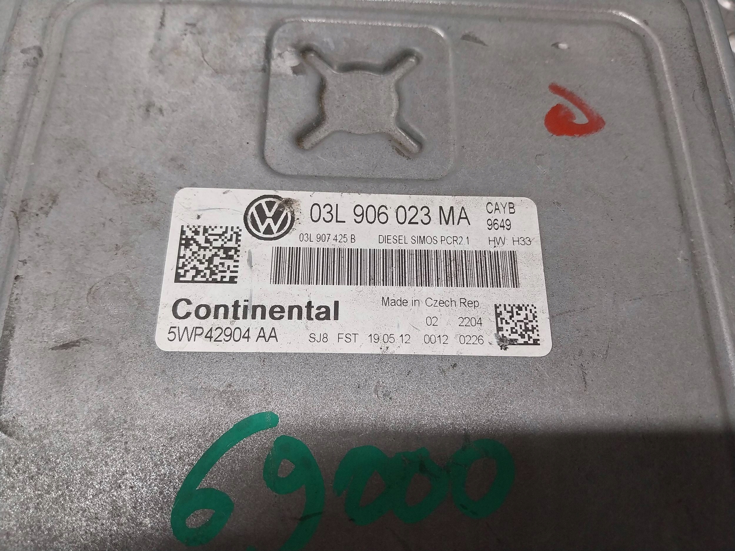 computer control unit of the engine 03L906023MA VW POLO V 6R 6C 1.6TDI