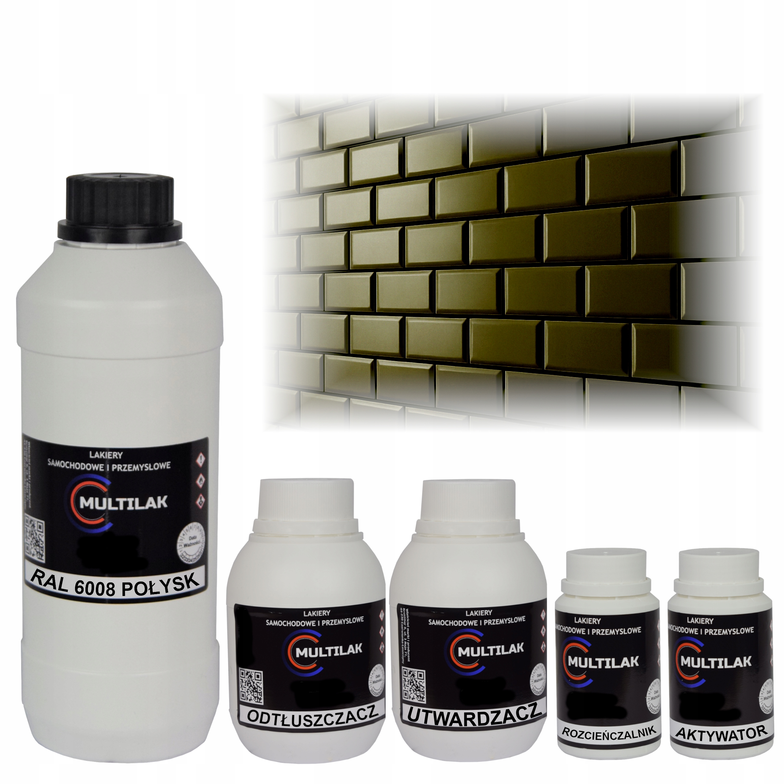 Lak farba Ral 6008 na glazúru dlaždíc a dlaždíc na valček, štetec 1L Lesk