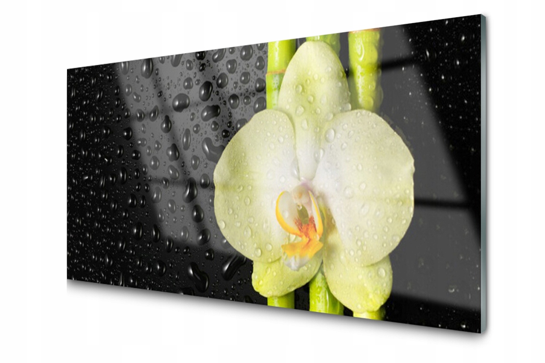 

Panel szklany Płytka Bambus Kwiaty 120x60 + Klej