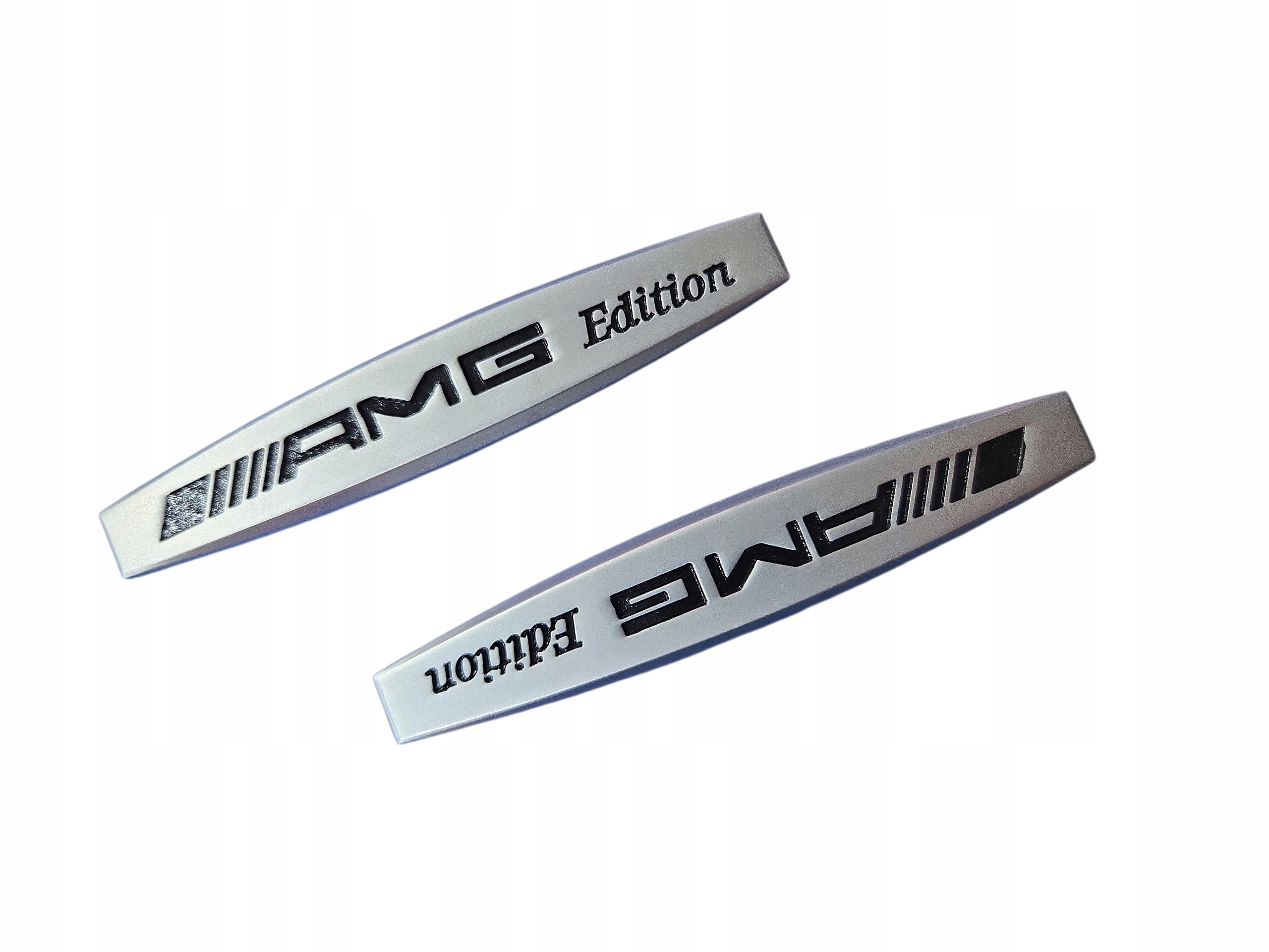 Emblemat Amg do Mercedes na błotnik Silver Matte Naklejka Znaczek Logo