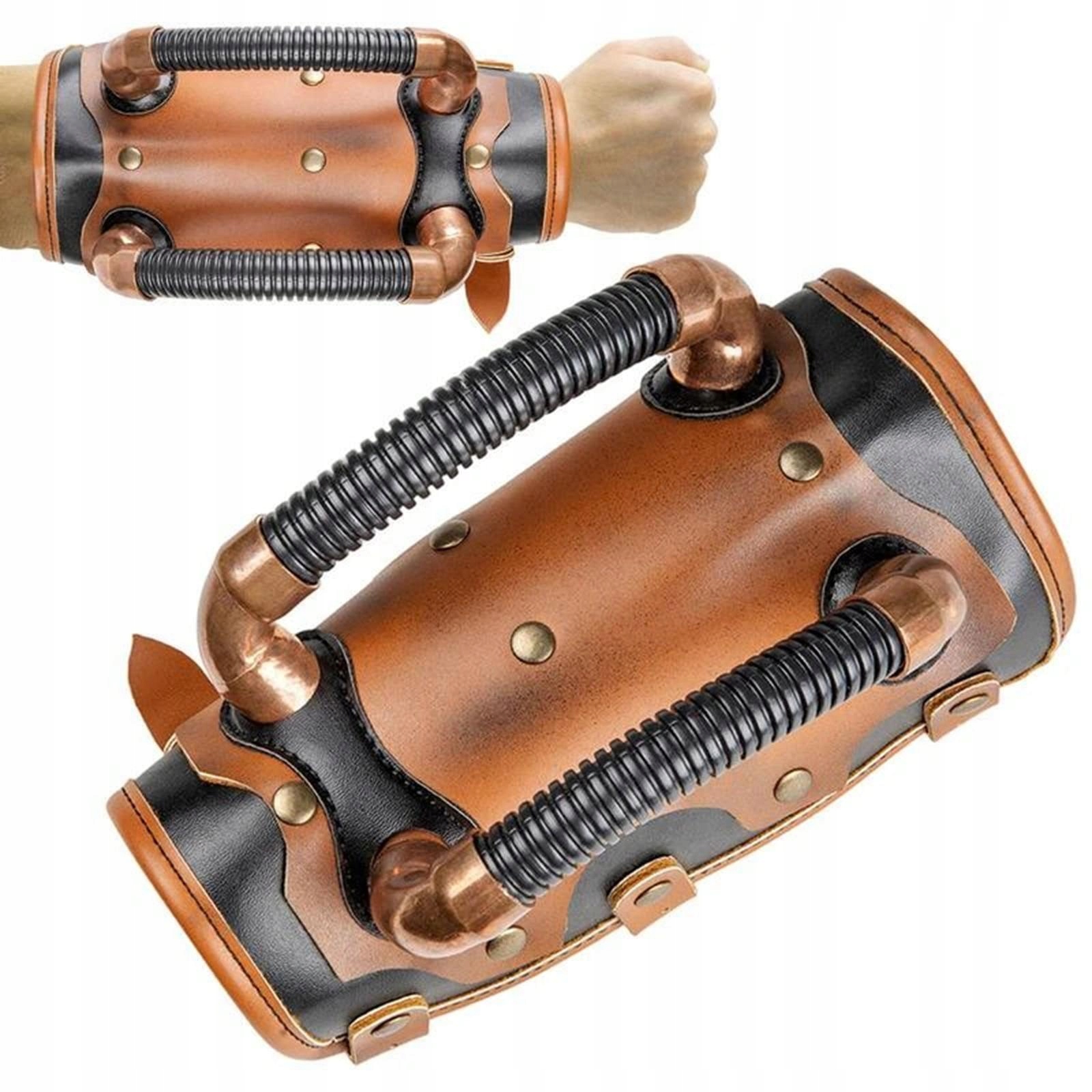 PU Leather Arm Guard Steampunk Cuff Armband Materiał dominujący akryl