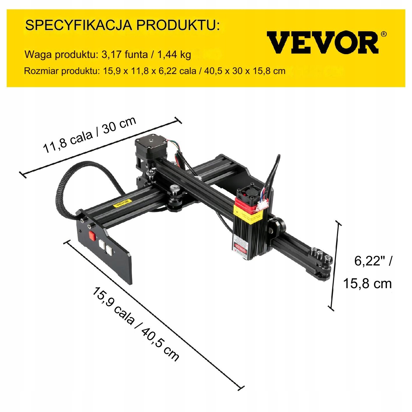 Grawer laserowy maszyna tnąca laserem 4,5 W 190 x 170 mm Moc 4 W