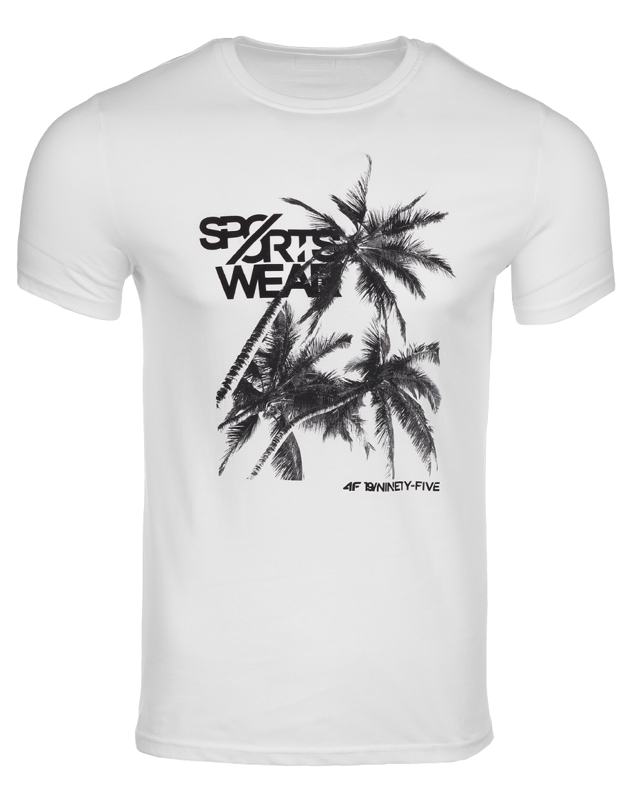 

4F koszulka t-shirt męska sportowa logo roz.S