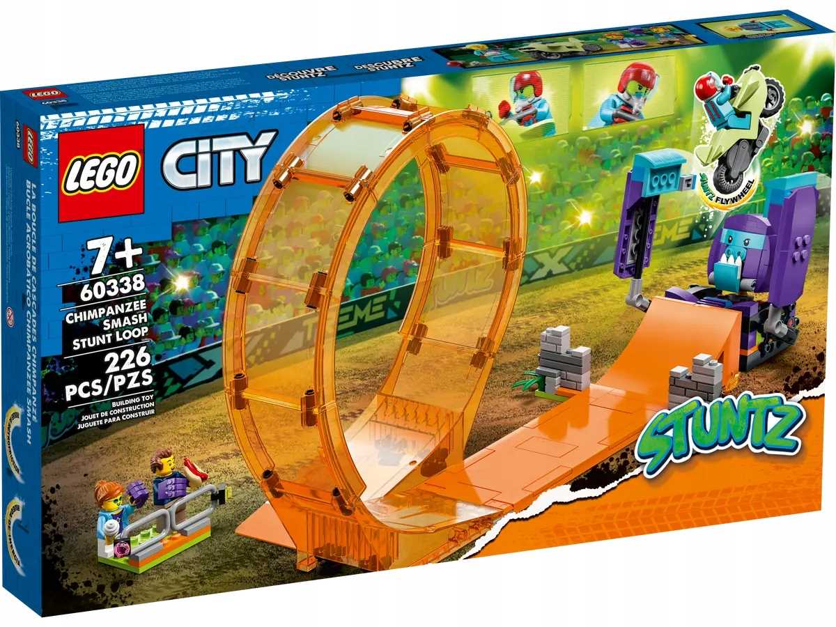 60338 Lego City Kaskadérská smyčka a šimpanz demolka