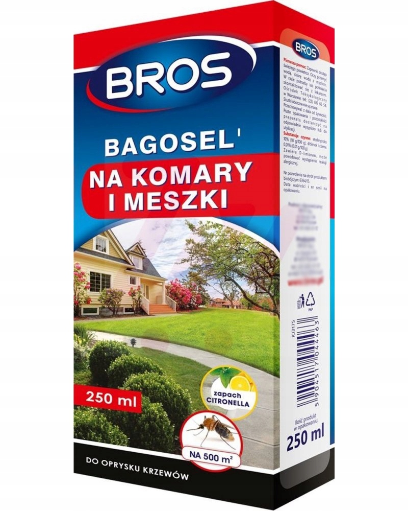 

Bagosel Bros Oprysk Komary 100ec Kleszcze 250 ml