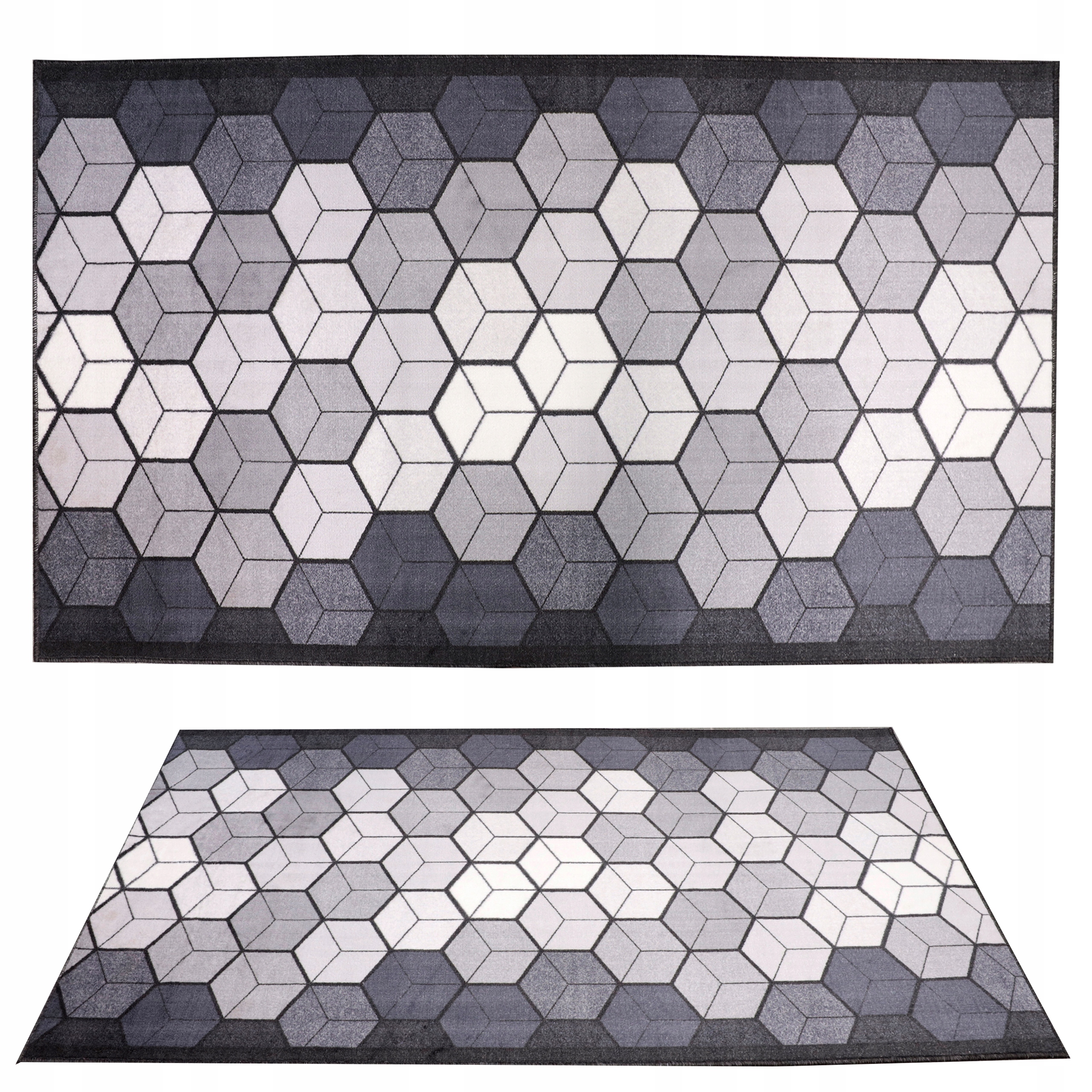 Koberec Vnitřní Běhoun Cubik Do Obývacího Pokoje 100X150 CM Geometrický Vzor