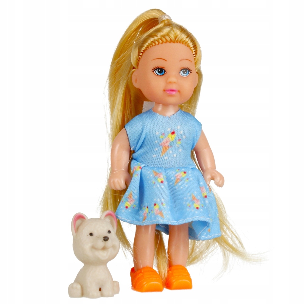 

Mała Lalka Z Pieskiem laleczka 11 cm 8566