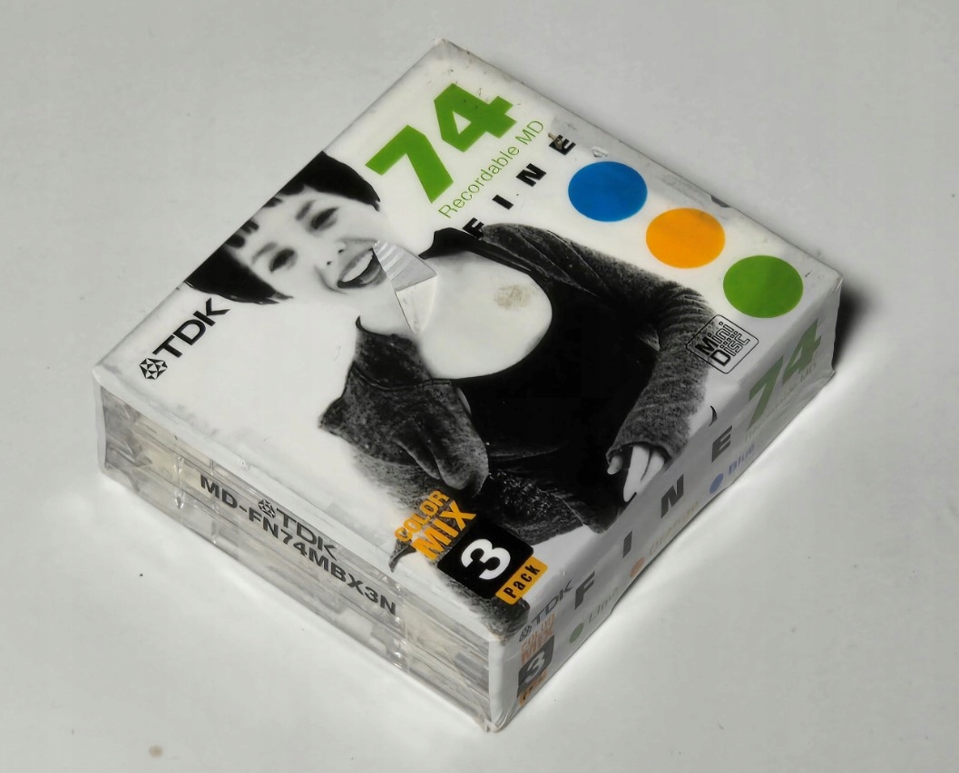 Diskety Minidisc Tdk Fine 74 Color MIX Made In Japan MD 3 Ks 3 Pack