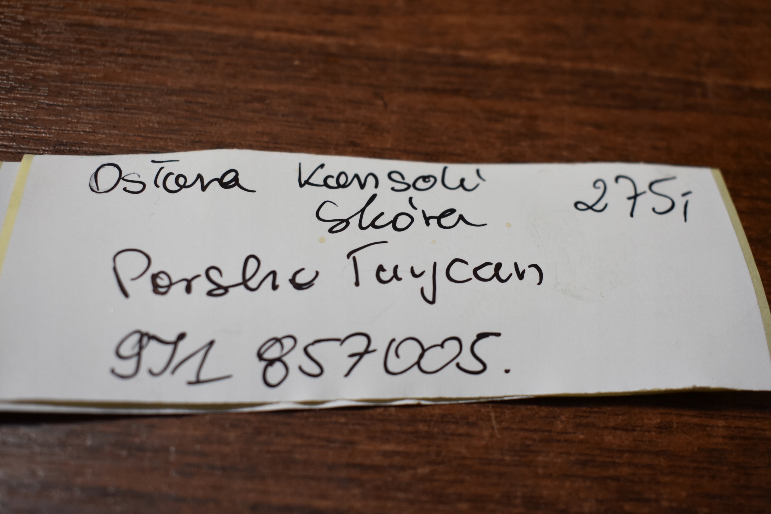 Blende Abdeckung konsole Leder PORSCHE TAYCAN 1 9