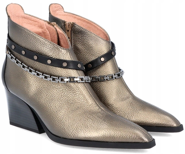 Kotníkové Boty Kovbojské Boty S Špičkou Prémiové Kožené Módní Hispanitas 37