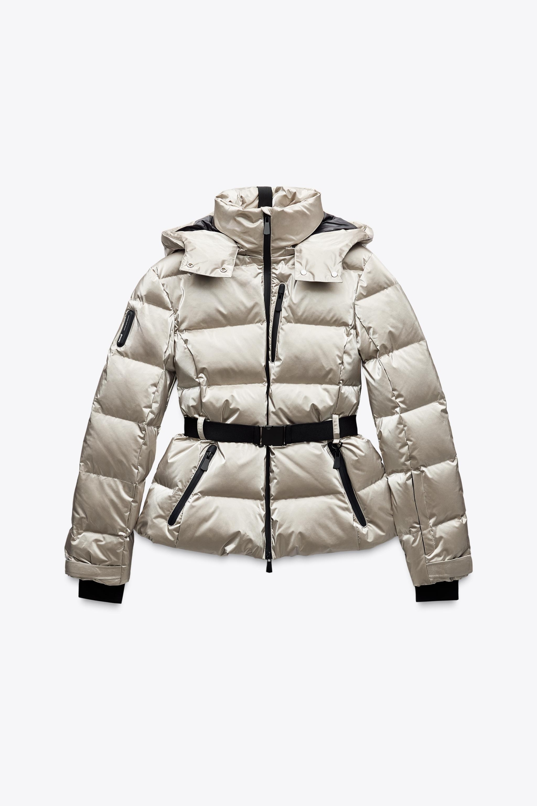 ZARA RECCO ホワイトフードジャケット S ZARA RECCO ホワイトフード