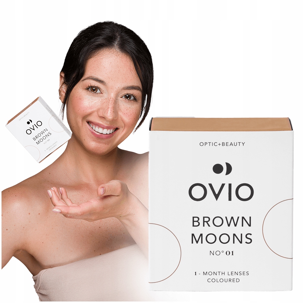 

Brązowe soczewki kontaktowe Ovio Brown Moons No. 1