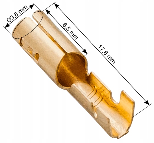 

Konektor nieizolowany żeński 3,8/17,6 10sz 43-116#