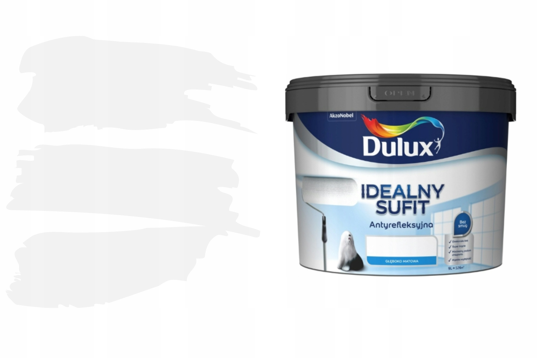 Biela farba na steny stropov Vodná keramická Eko antireflexná