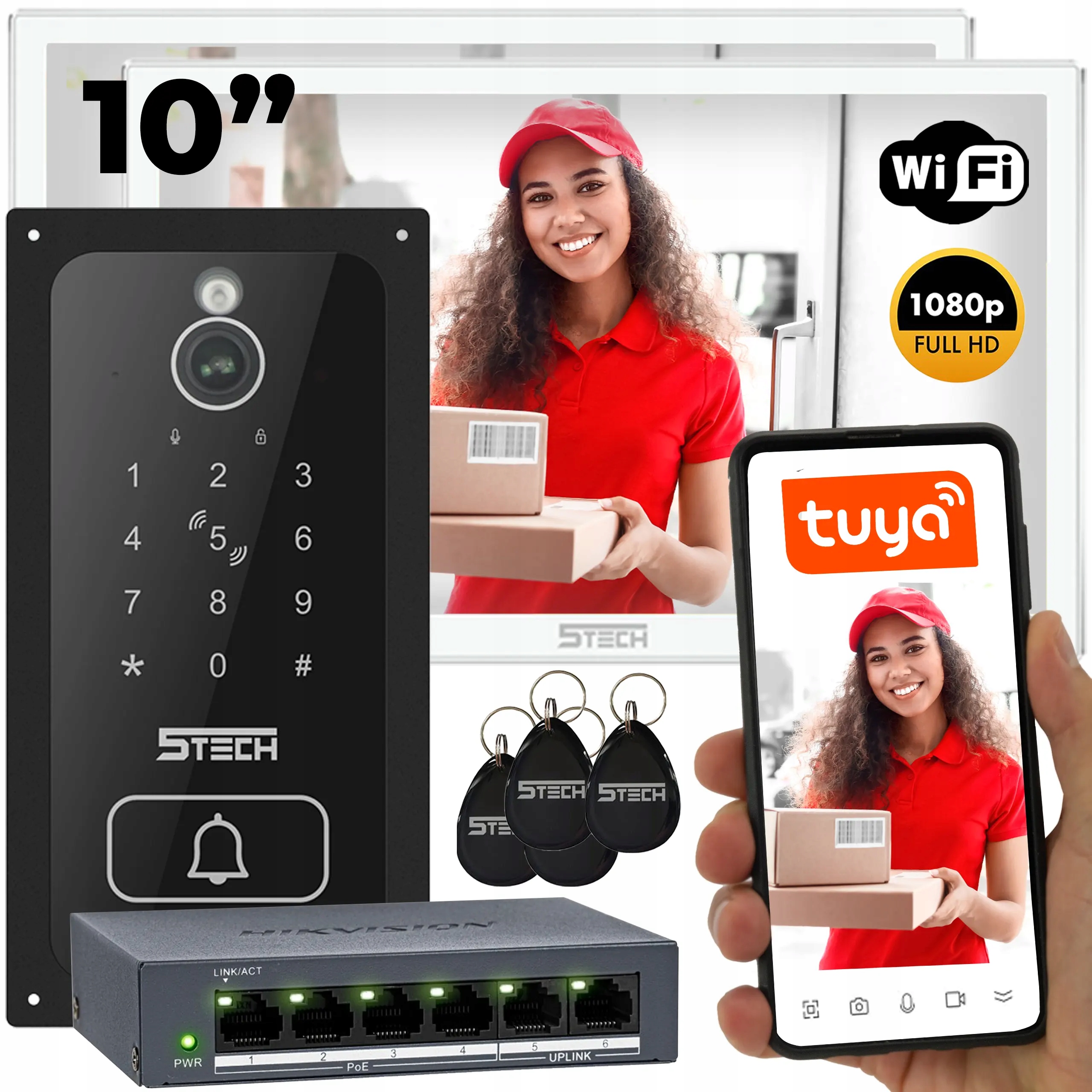 Wideodomofon na skrzynkę pocztową 5TECH 2x Monitor Vermis Plus 10'' 83243
