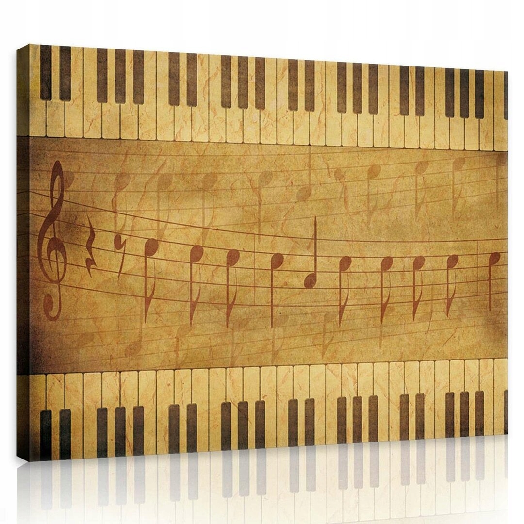 Obraz 100x75 Nostalgický rytmus klavíru Vintage Dekor do ložnice