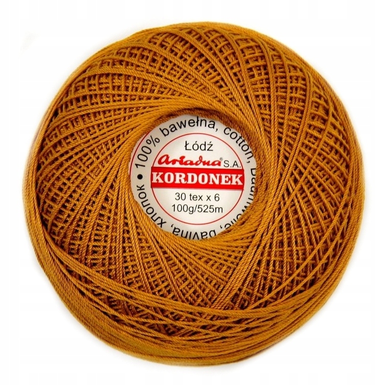 Kordonek Muza 10 Złoty 0357 525m 30x6 Ariadna
