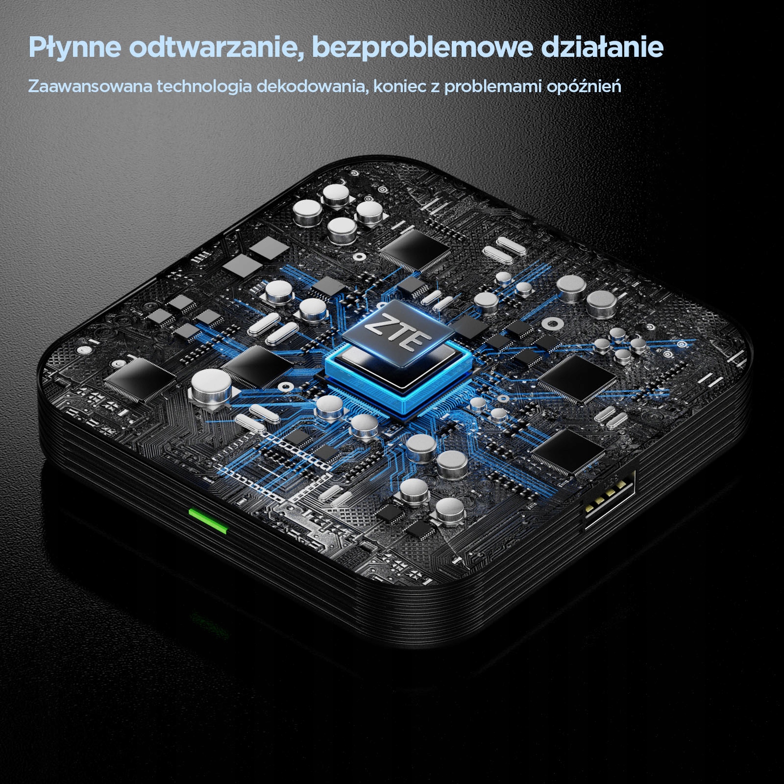 ZTE TV BOX 4K UItra Odtwarzacz multimediów strumieniowych HD Android tv EU Kod producenta ZTE-TVBOX