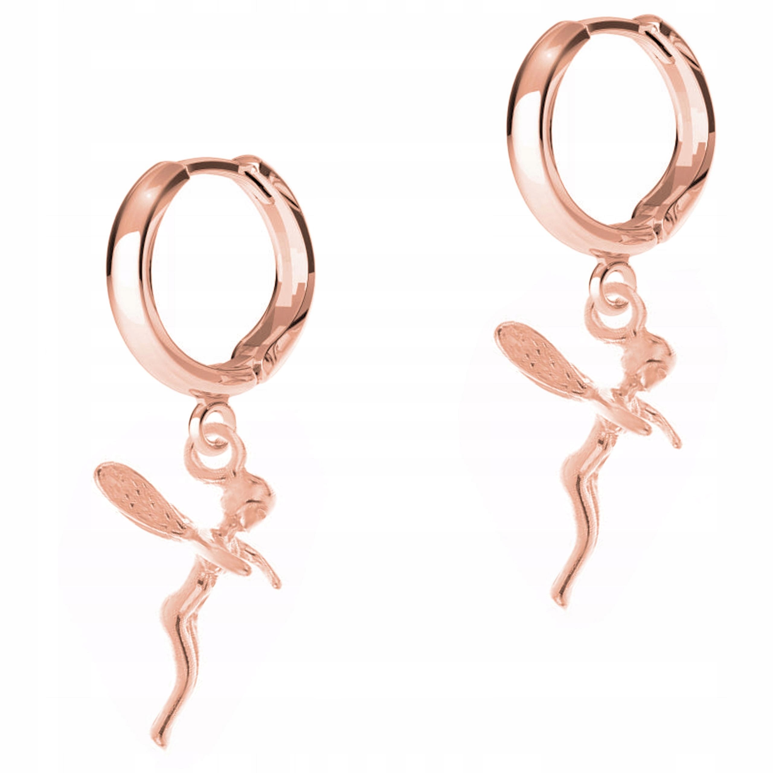 Náušnice Pozlacené Lesní víla Plechovka Elf Čarodějky Stříbro 925