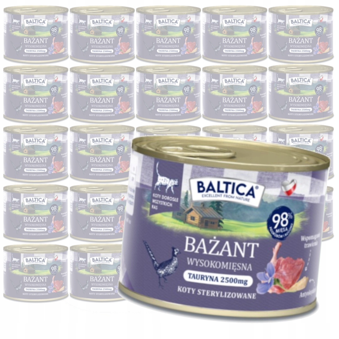 Levně Baltica Chutě regionů Bažant 24x185g Vlhké Krmivo pro sterilizované kočky