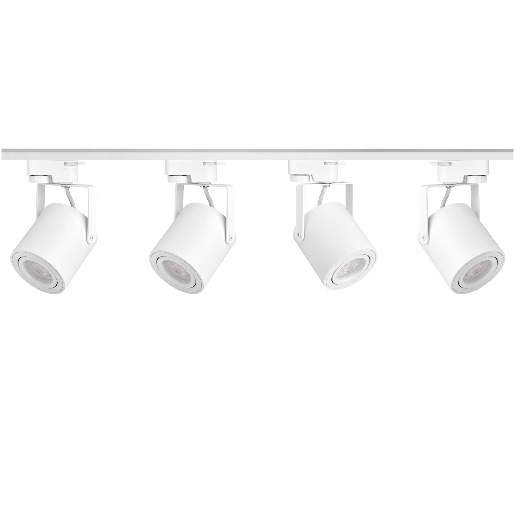 4 białe lampy kuchenne GU10 LED z szyną 2 metry Marka ML