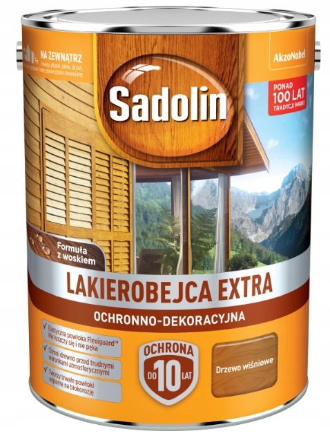 

Sadolin Extra- lakierobejca, drzewo wiśniowe, 5l